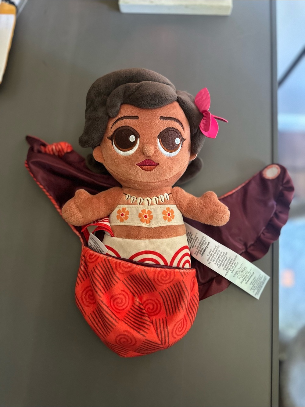 Disney Parks Disney Babies Baby Moana in Blanket Plush Pouch 11" HTF - Picture 2 of 6